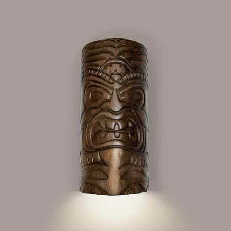 A19 LIGHTING Tiki Downlight Wall Sconce Dark Teak NT001-DT-1LEDE26